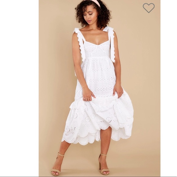 LoveShackFancy Antonella White Eyelet Dress NWT - Picture 5 of 16